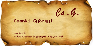 Csanki Gyöngyi névjegykártya