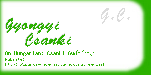 gyongyi csanki business card